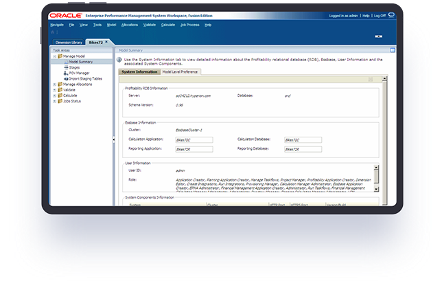 Oracle Hyperion Screenshot 1